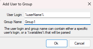 Add User To Group Dialog