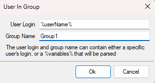 User in Group Dialog
