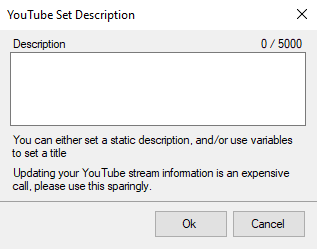 Set Description Dialog