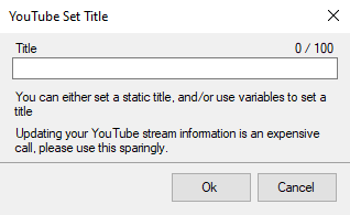 Set Title Dialog