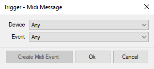 MIDI Message Trigger Dialog