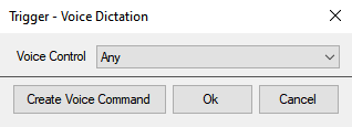 Dictation Trigger Dialog