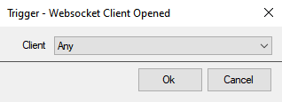 Websocket Client Open Trigger Dialog