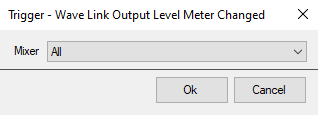 Output Level Meter Changed Trigger Dialog