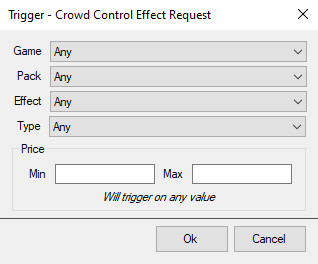Effect Request Trigger Dialog