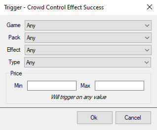 Effect Success Trigger Dialog