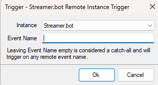 Remote Instance Trigger Trigger Dialog