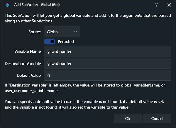 Counter Global Get Subaction